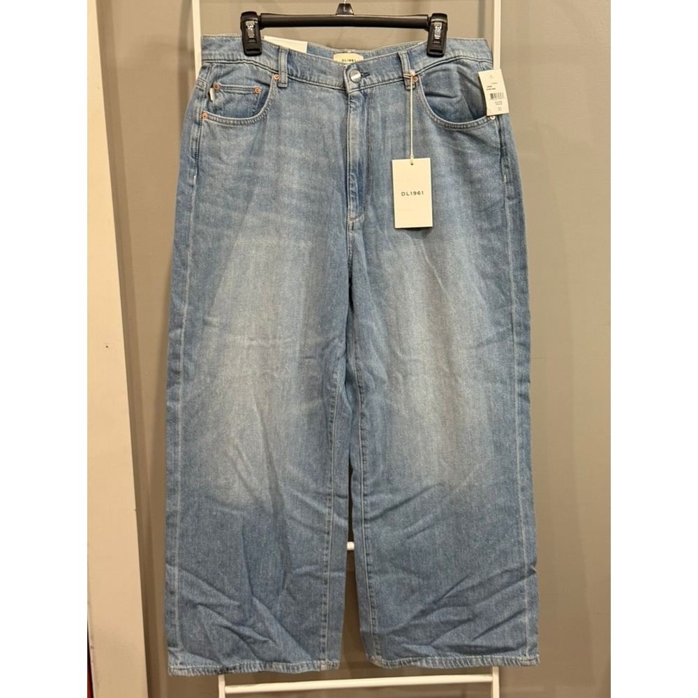 DL1961 Hepburn Wide Leg High Rise Ankle Jeans River Bank Blue Size 31 NWT